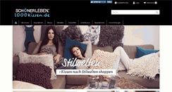 Desktop Screenshot of 1000kissen.de